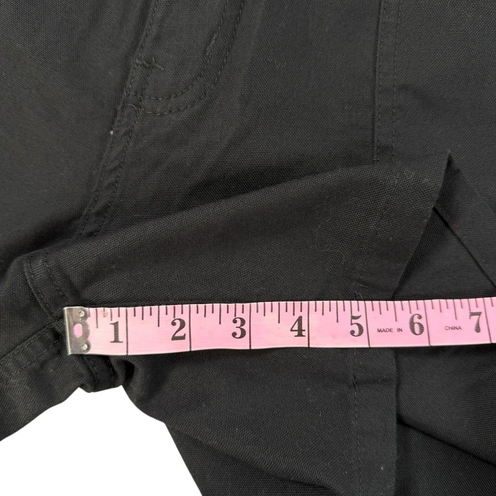 VTG Weekender Deck Shorts Womens 16 Black Organic Cotton‎ Elastic Drawstring NWT